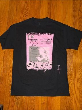 Travis Scott x Fragment Cactus Jack Pink Sunrise Tee Black Size L